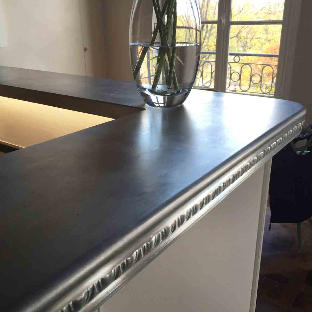 Traditional French Zinc bar countertop