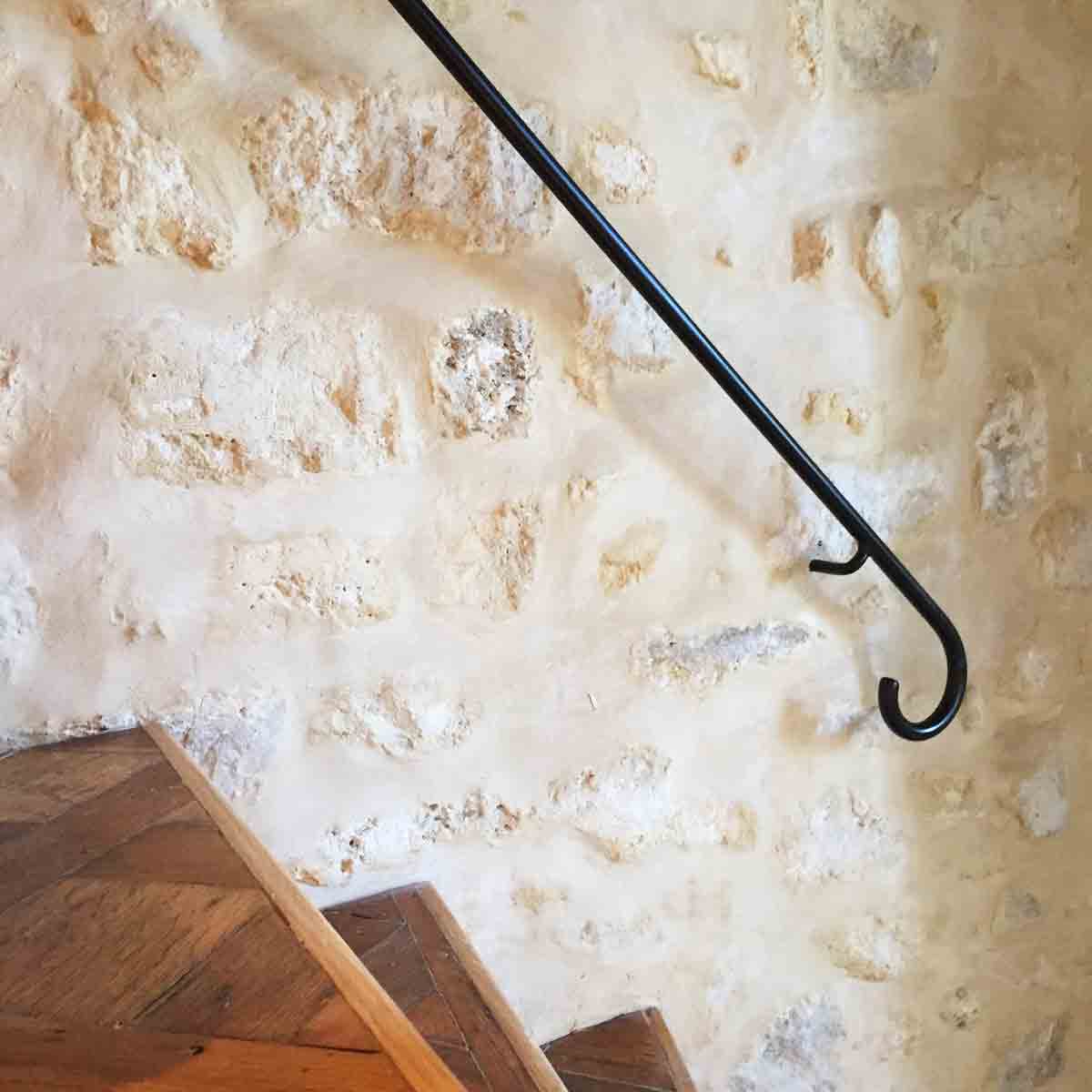 Stair tread using original 17th oak flooring